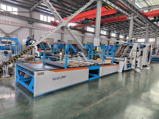 উচ্চ কার্যকারিতা corrugated কার্ডবোর্ড laminating জন্য 160m / মিনিট উচ্চ গতির স্বয়ংক্রিয় ফ্লুট Laminator মেশিন